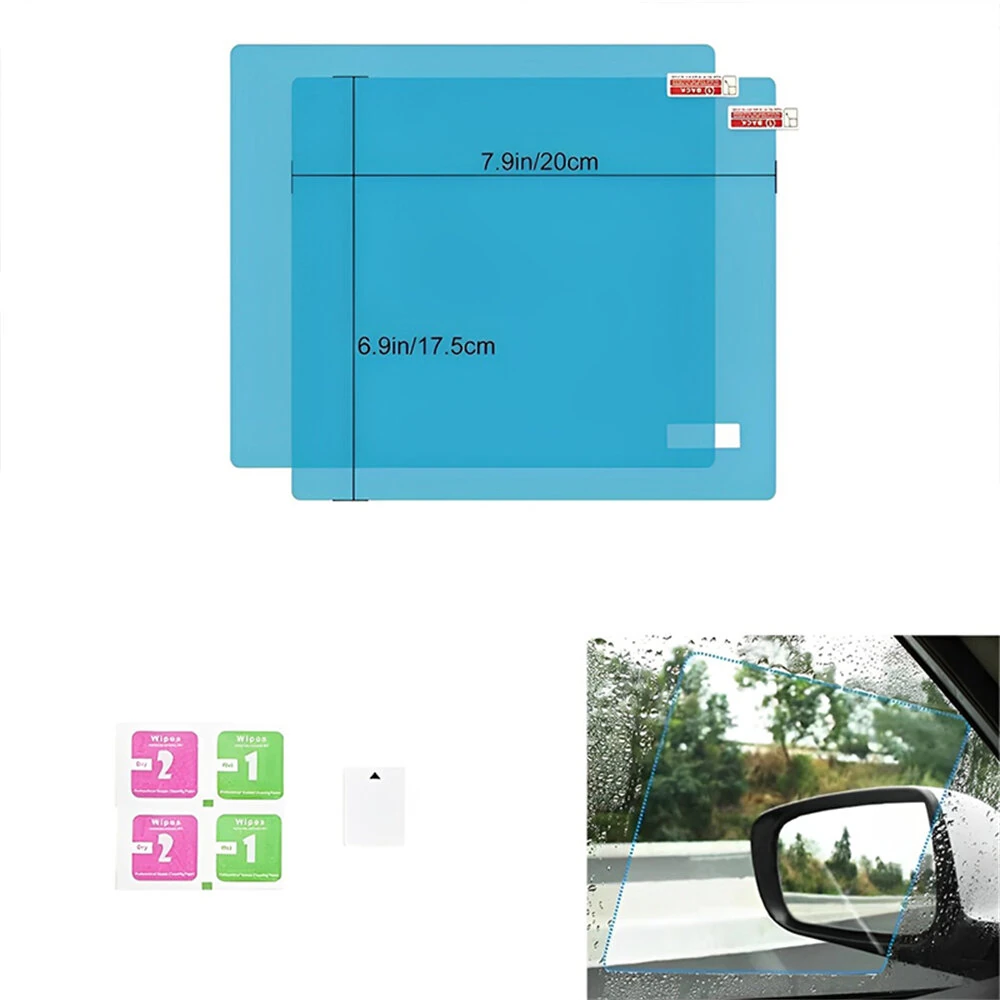 Pair Car Rearview Mirror RainProof Protector Film Waterproof Car Stickers Scratch Resistant Clear Vision — view 2