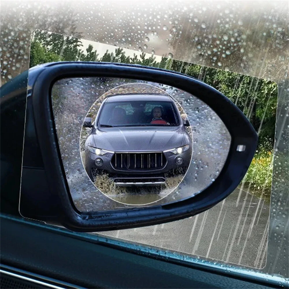 Pair Car Rearview Mirror RainProof Protector Film Waterproof Car Stickers Scratch Resistant Clear Vision — view 3