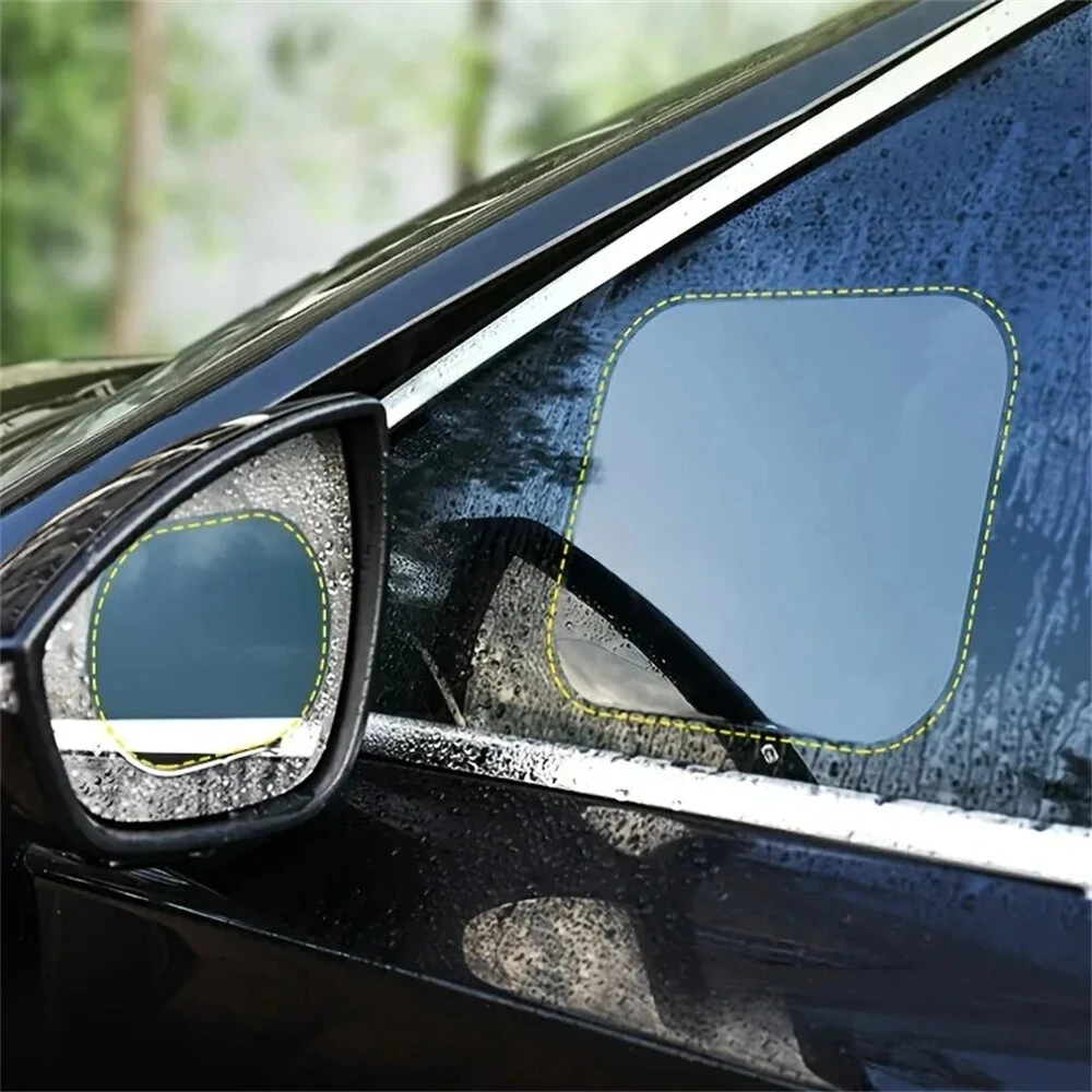 Pair Car Rearview Mirror RainProof Protector Film Waterproof Car Stickers Scratch Resistant Clear Vision — view 4