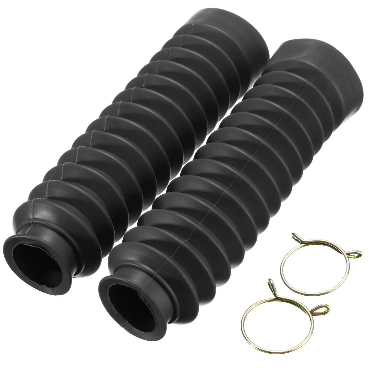 Pair Motorcycle Rubber Front Fork Cover Protector Gaiters Boot Gaitor 4 Colors — view 2