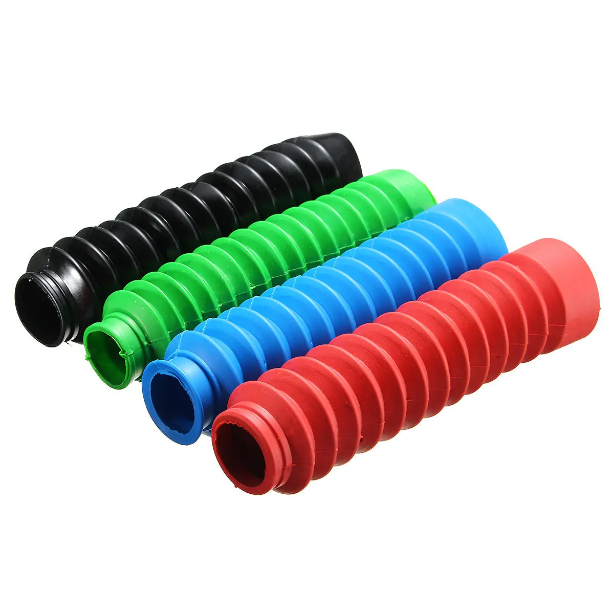 Pair Motorcycle Rubber Front Fork Cover Protector Gaiters Boot Gaitor 4 Colors — view 3