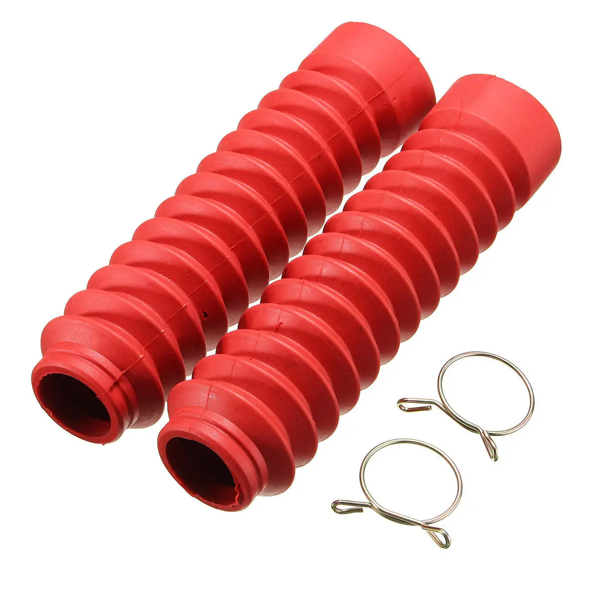 Pair Motorcycle Rubber Front Fork Cover Protector Gaiters Boot Gaitor 4 Colors — view 6