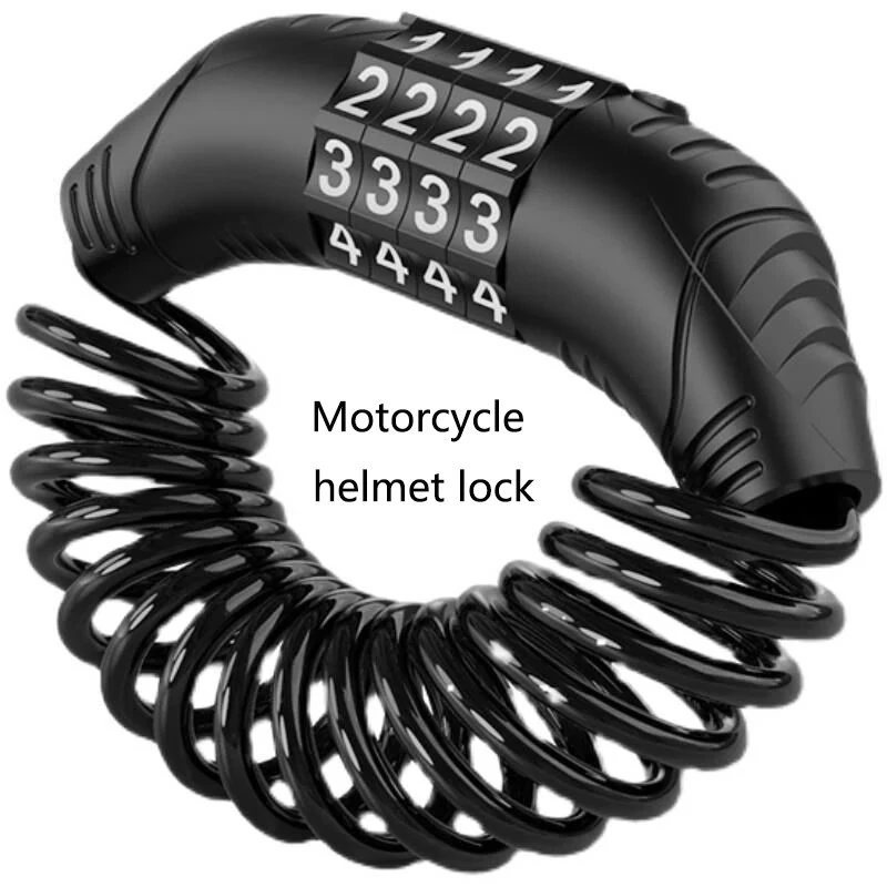 Password Motorcycle Security Helmet Wire Lock Portable Anti-theft Mtb Electric Road Bike Bicycle Locks — image 1