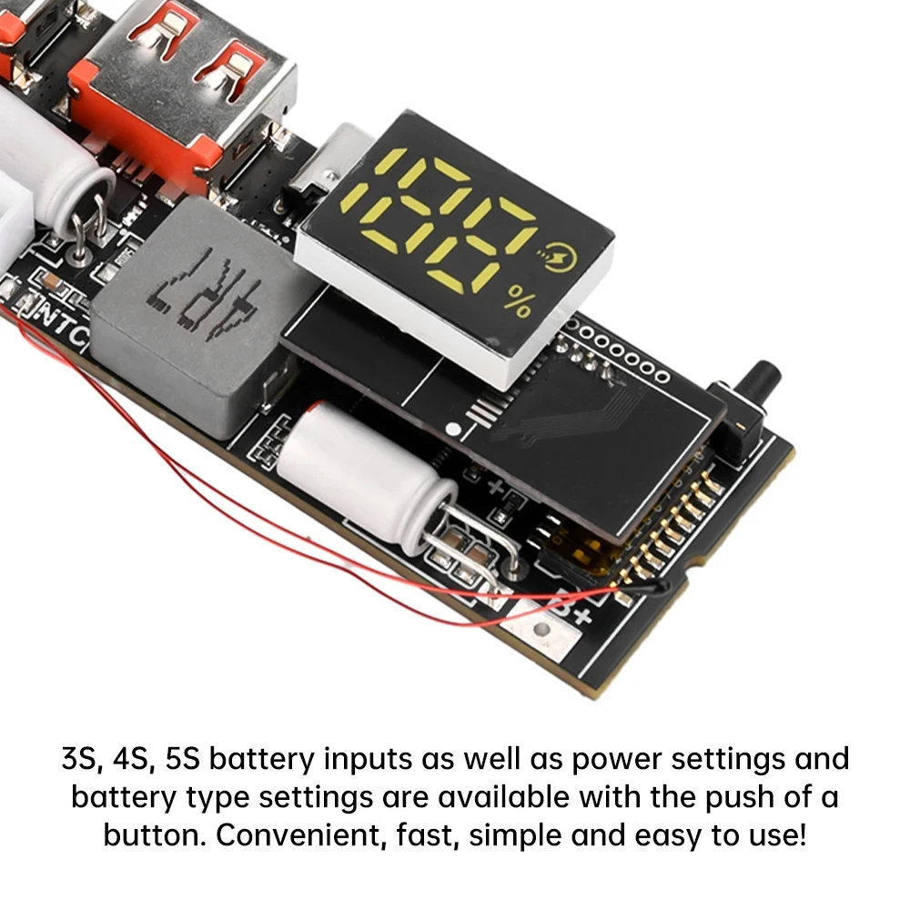 PD 65W 100W Fast Charging Module Mobile Power Supply Board Dual Way Charge 6-Port QC PD PPS SCP VOOC USB Type-C Solar Panel Compatible — view 10