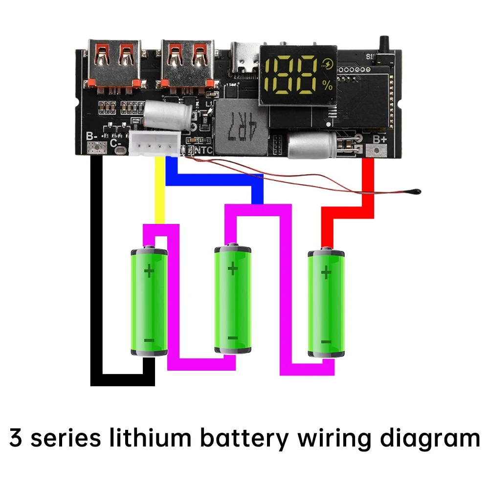 PD 65W 100W Fast Charging Module Mobile Power Supply Board Dual Way Charge 6-Port QC PD PPS SCP VOOC USB Type-C Solar Panel Compatible — view 5