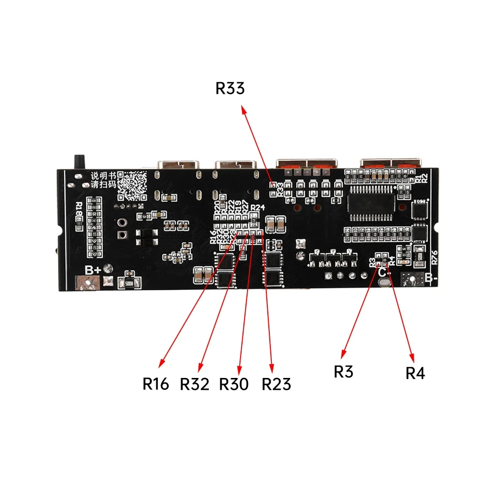 PD 65W 100W Fast Charging Module Mobile Power Supply Board Dual Way Charge 6-Port QC PD PPS SCP VOOC USB Type-C Solar Panel Compatible — view 8