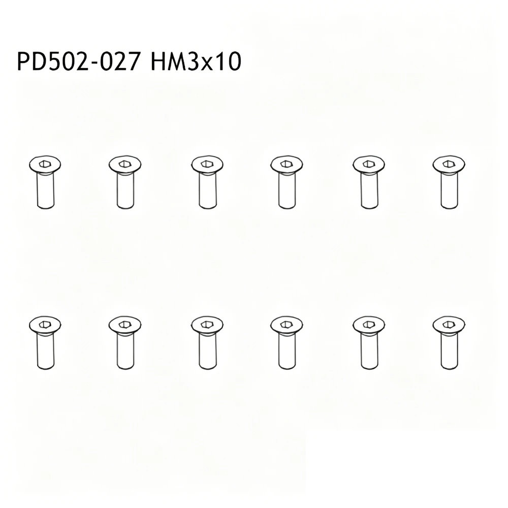 PD Racing TK10 EXB V3 Brushless 1/10 RC Car Parts Off-Road Tires Slide Bar Shaft Male Female Seat Assembly Hex Socket Screws Vehicles Models Spare Accessories PD861-014 PD861-016 PD861-199 PD502-027 — view 4