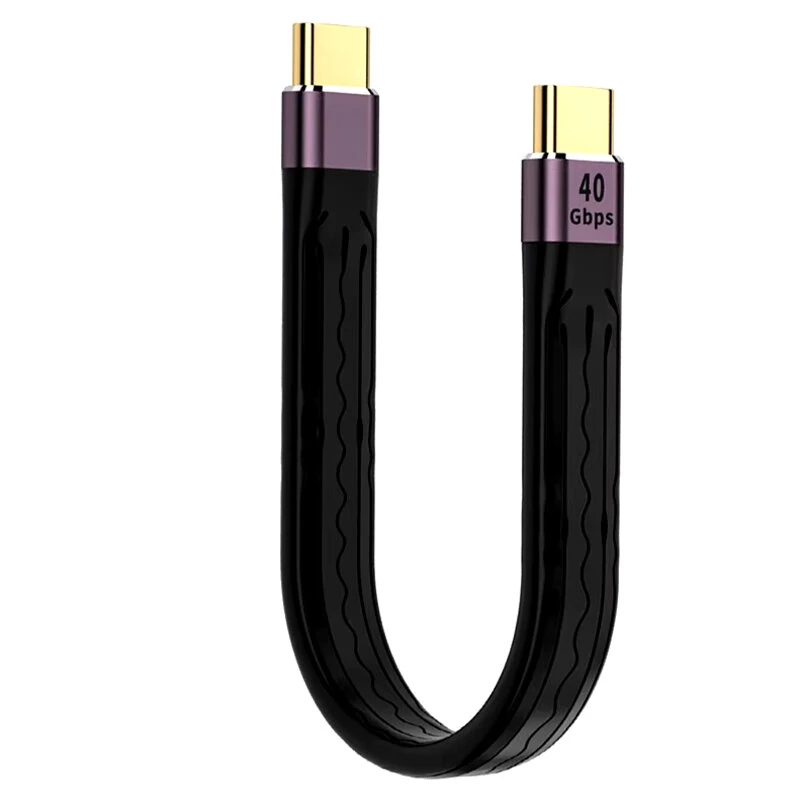 PD100W USB4.0 Data Cable USB-C Male to Type-C Male/Female FPC Short Cable 40Gbps Fast Charging Data Transmission Copper Core Line for Phone Laptop Tablet — Pricio