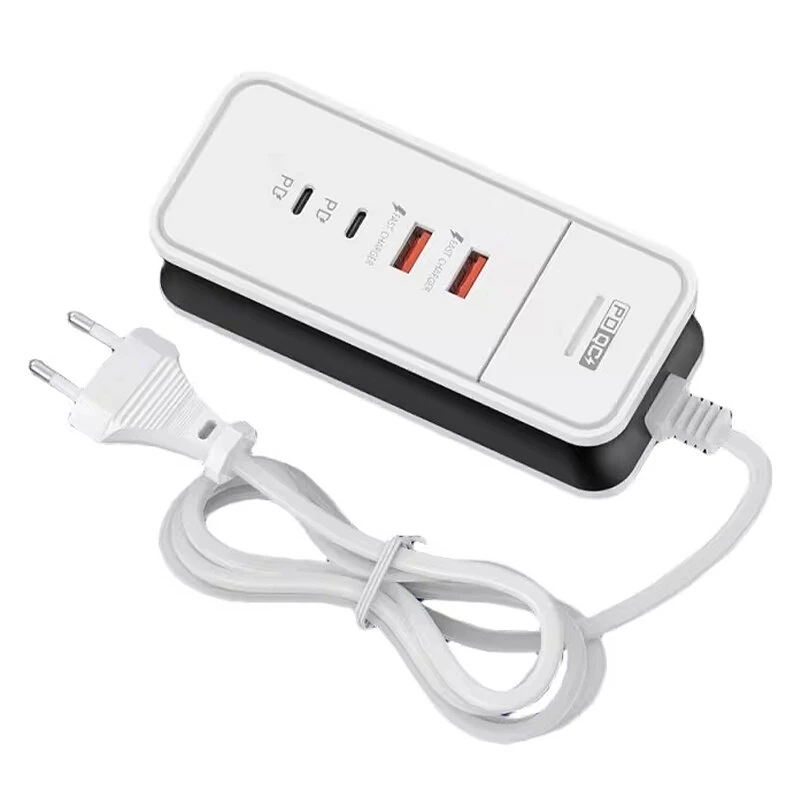 PD50W 4-Port Power Strip Dual USB+Dual Type-C PD QC3.0 Fast Charging Travel Charger Adapter EU Plug US Plug for iPhone 15 14 13 Pro for Huawei Nova Flip for Xiaomi MIX Fold4 for Samsung Galaxy Z Flip6 — Pricio
