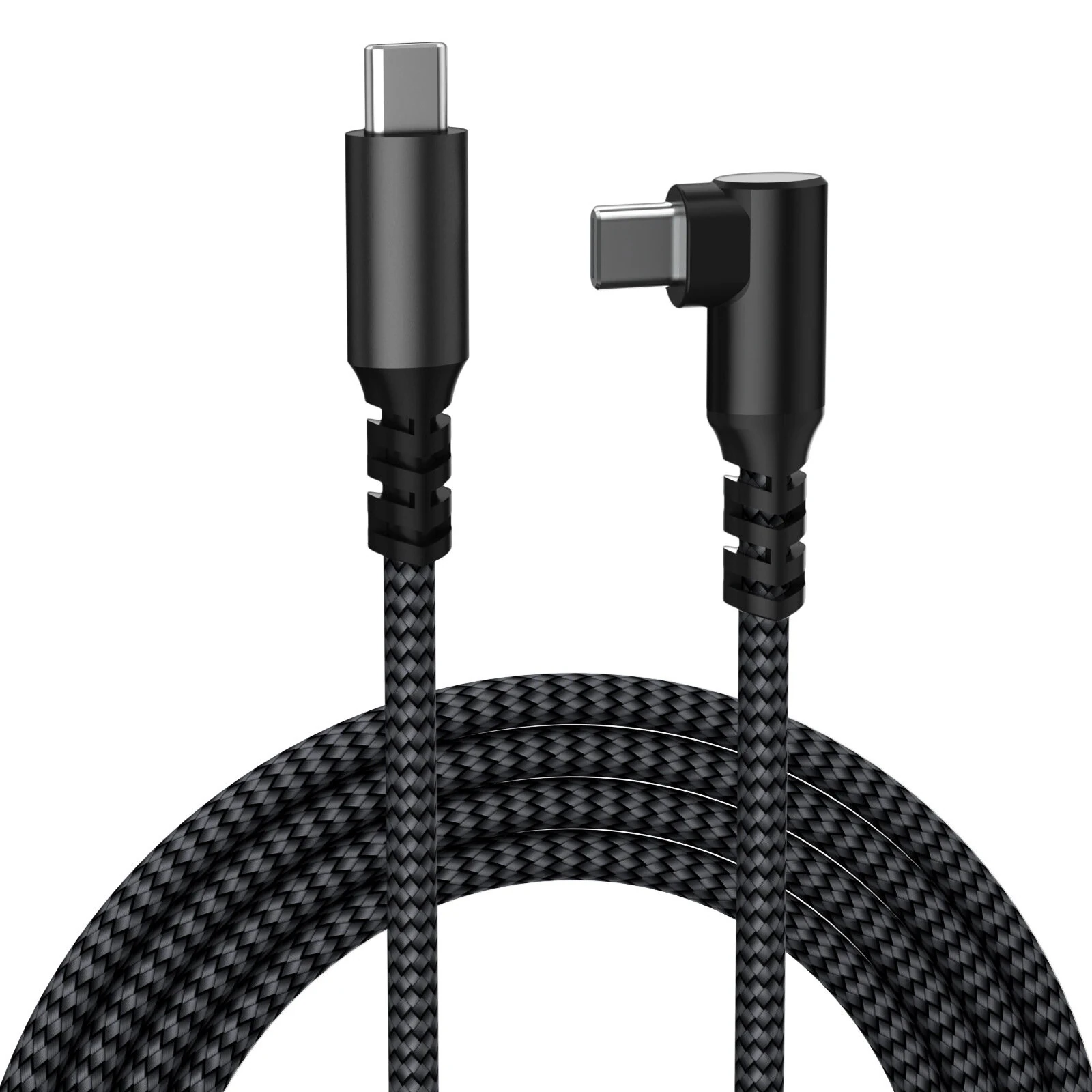 PD60W Type-C to Type-C Elbow Cable PD Fast Charging Data Transmission Copper Core Line 1M/2M Long for iPhone 16 16 Pro 15 15 Pro Max for SAMSUNG Galaxy Z Fold 7 for HUAWEI for OPPO — Pricio