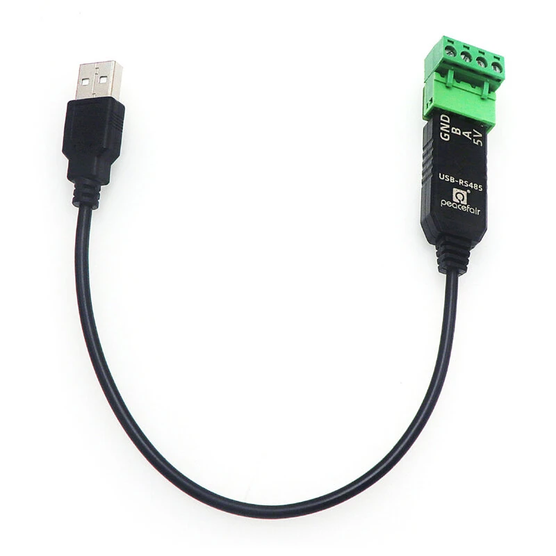 Peacefair USB to RS485 Converter Waterproof Stainless Steel Serial Adapter Cable Supports 115200 Baud Rate for WIN10/7/XP Industrial Instruments STC MCU — view 2