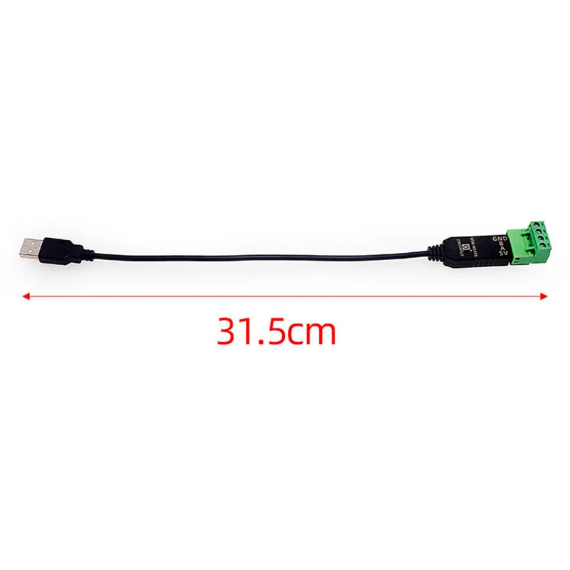 Peacefair USB to RS485 Converter Waterproof Stainless Steel Serial Adapter Cable Supports 115200 Baud Rate for WIN10/7/XP Industrial Instruments STC MCU — view 4