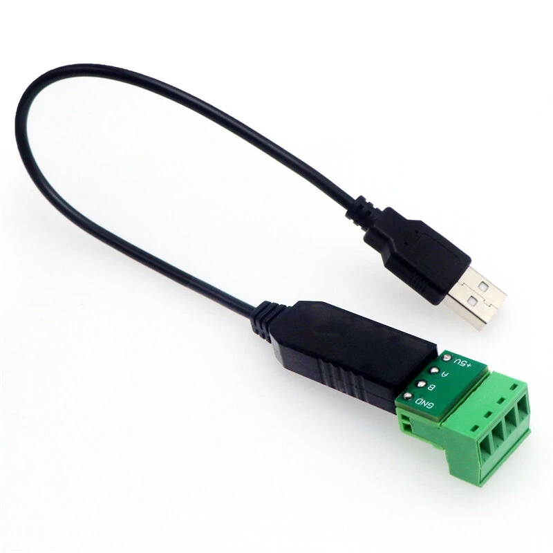 Peacefair USB to RS485 Converter Waterproof Stainless Steel Serial Adapter Cable Supports 115200 Baud Rate for WIN10/7/XP Industrial Instruments STC MCU — view 5