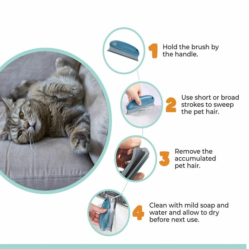 Pet Hair Cleaning Remover Brush Dog and Cat Hair Remover Roller for Furniture / Couch / Carpet / Car Seats / Bedding — view 5