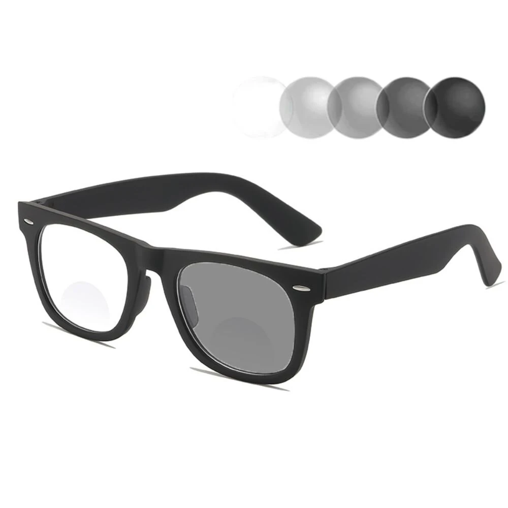 Photochromic HD Reading Glasses for Men Women Indoor Outdoor Dual-use Presbyopia Glasses Anti-blue Light Color Changing Eyeglasses — image 1