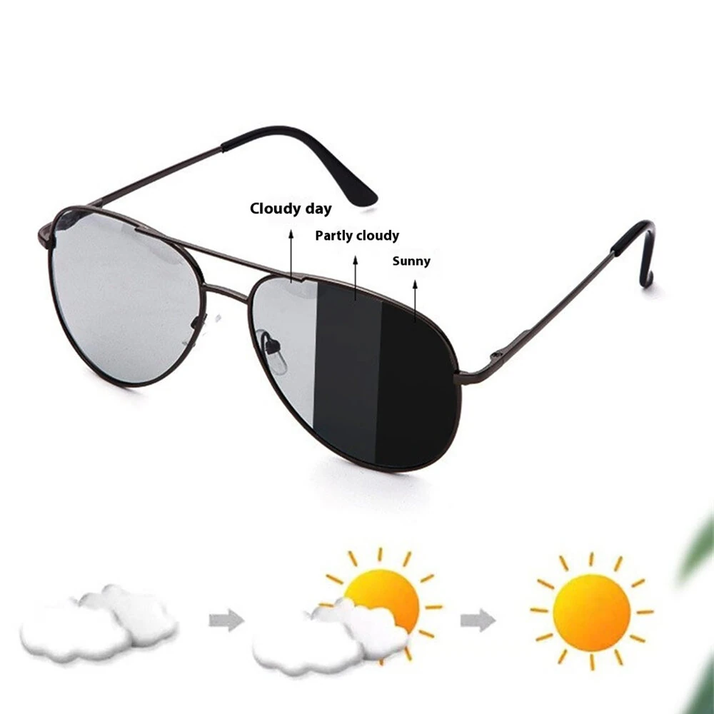 Photochromic Polarized Sunglasses UV400 Protection Anti-Glare Sun Glasses for Outdoor Driving Fishing with Case — view 2