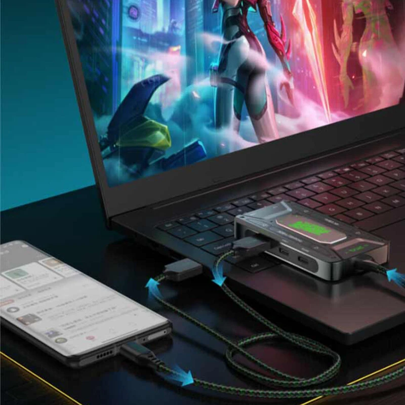 Piva DS7 Pro 7-in-1 Docking Station USB Hub 4K60Hz HD PD100W Fast Charge Audio Bridge RJ45 1000Mbps USB3.1 for iPhone for iPad Pro Custom — view 3