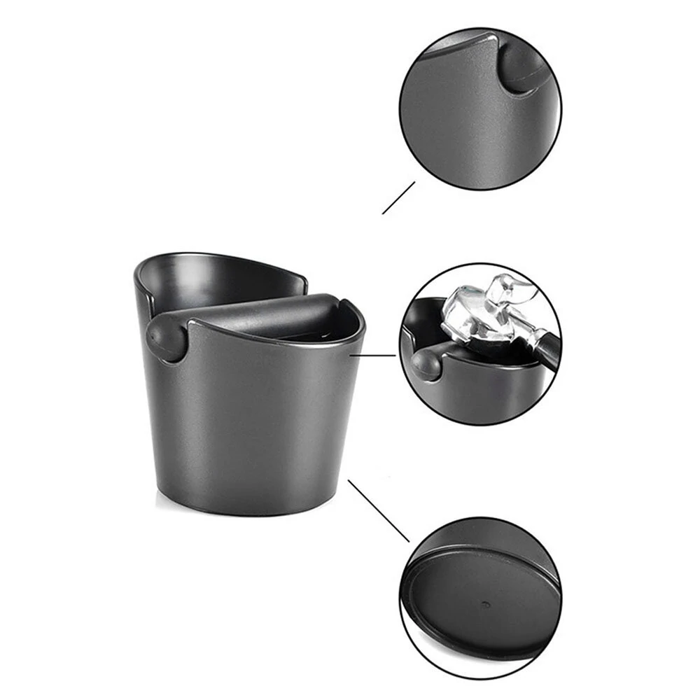 Plastic Coffee Slag Bucket Box Shock-Absorbent Portable Espresso Dump Bin Grind Waste Bin Anti-slip Removable Bar Coffee Accessories With Removable Knock Bar — view 4