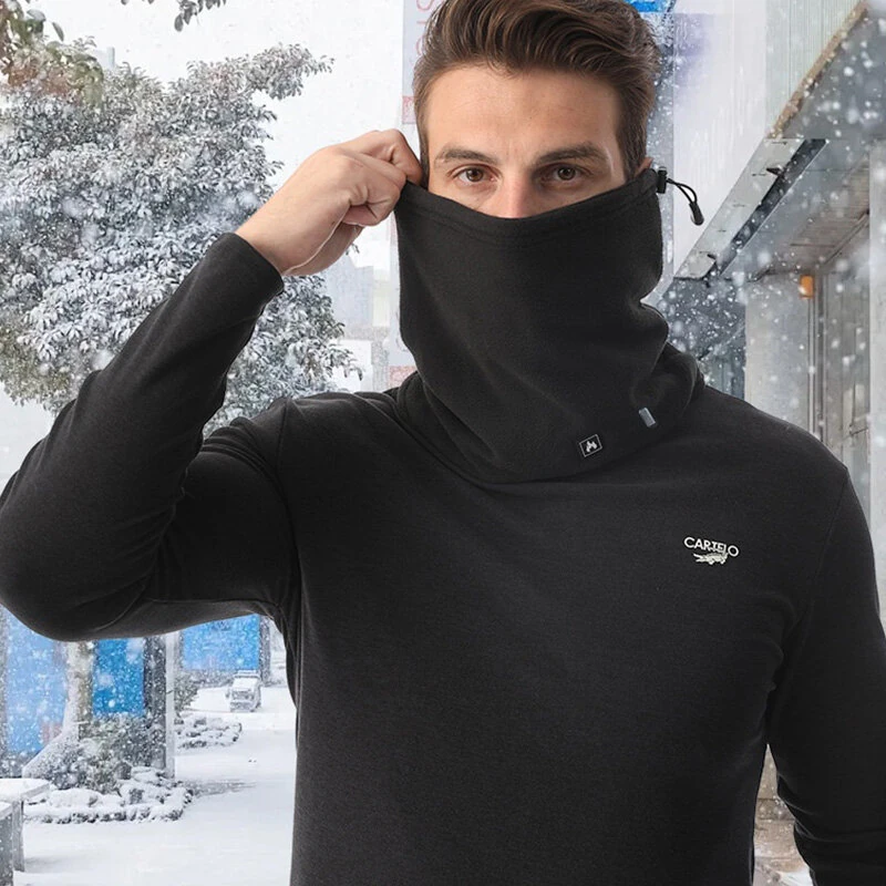 Polar Fleece Heated Neck Scarf with 3 Temperature Settings Type-C Charging Electric Neck Warmer Thermal Neck Gaiter for Outdoor Winter Sports Cold Weather Gear — view 7