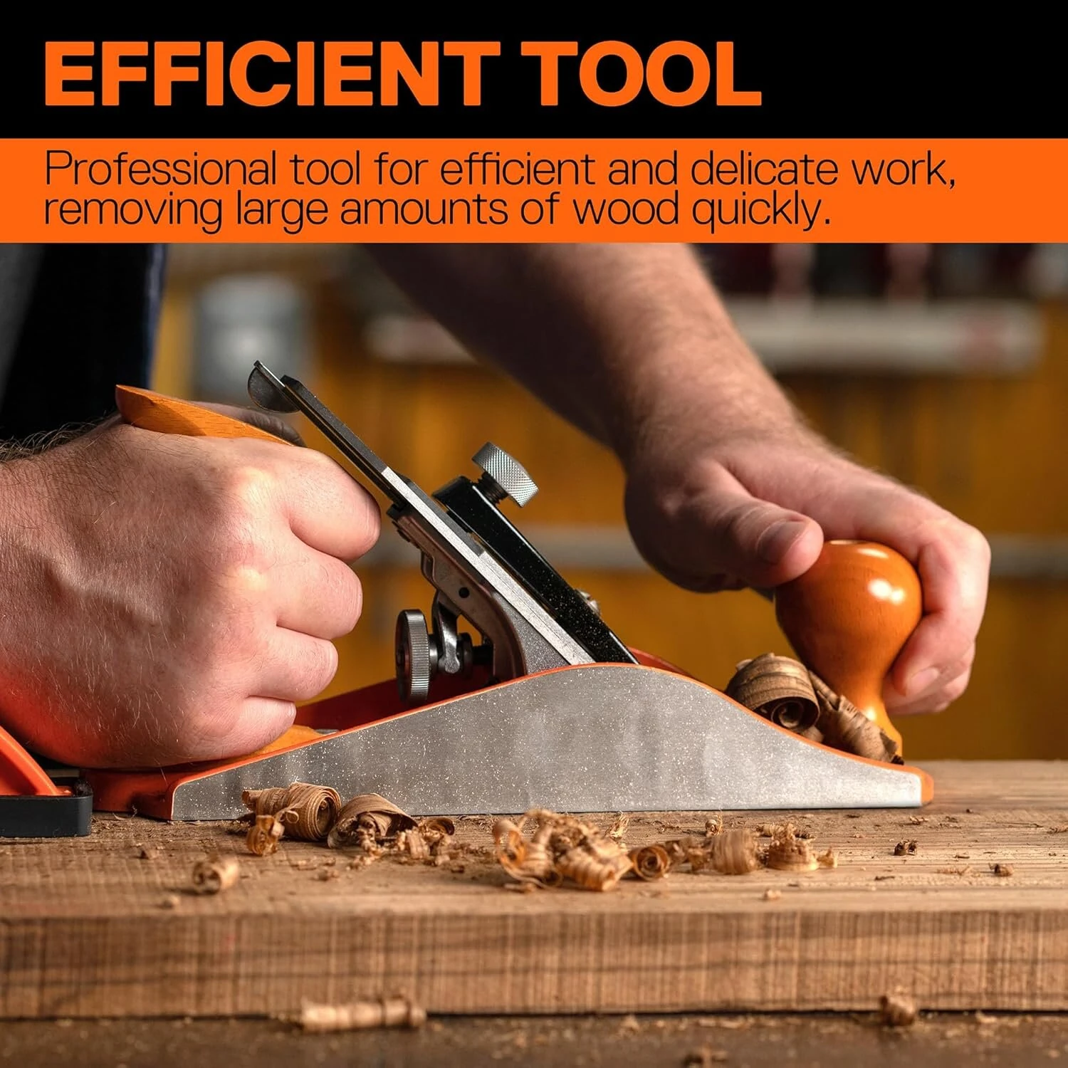 Pony Jorgensen No.4 Smooth Plane 10" Wood Planer Hand Planer for Woodworking Hand Plane Wood Plane Jack Plane for Trimming Wood Planing Craft Smoothing Plane with Ductile Iron Body Adjustable Cutting Depth — view 3