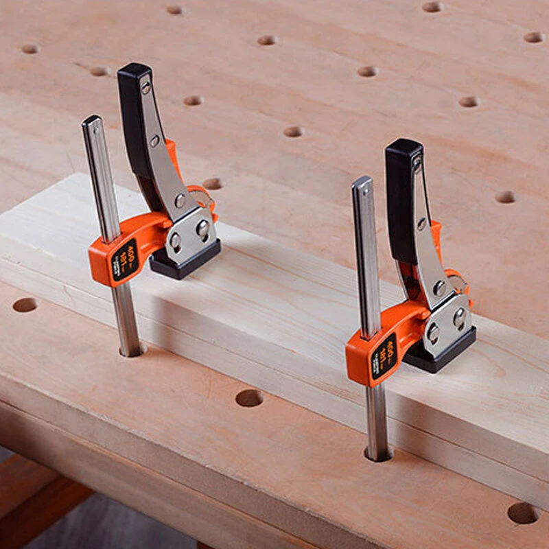 PonyJorgensen Quick Ratcheting MFT Bench Dog Clamp Track Saw Guide Rail Clamp 181kg Clamping Force for Makita Protool Metabo Festool DeWalt Guide Rail — PonyJorgensen