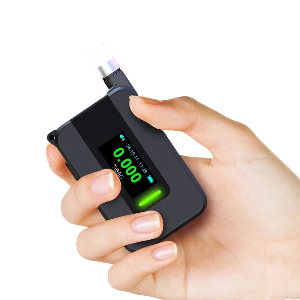 Portable Alcohol Tester Electrochemical Alcohol Detector Professional Breathalyzer IPS Display Drunk Driving Test Alcohol Meter — Pricio