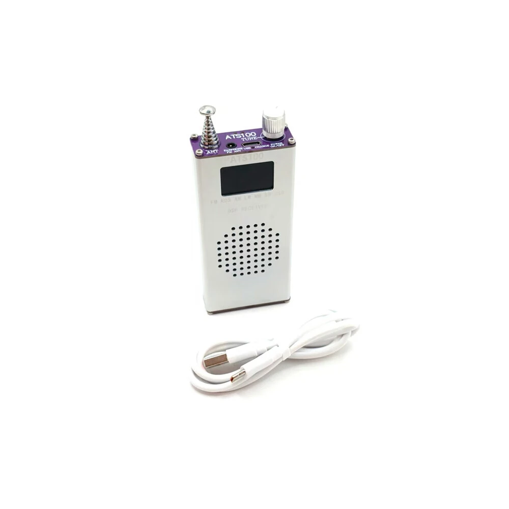 Portable ATS100 SI4732 150K-108MHz LCD Radio Receiver FM AM LW MW SW SSB Whip Antenna — view 6