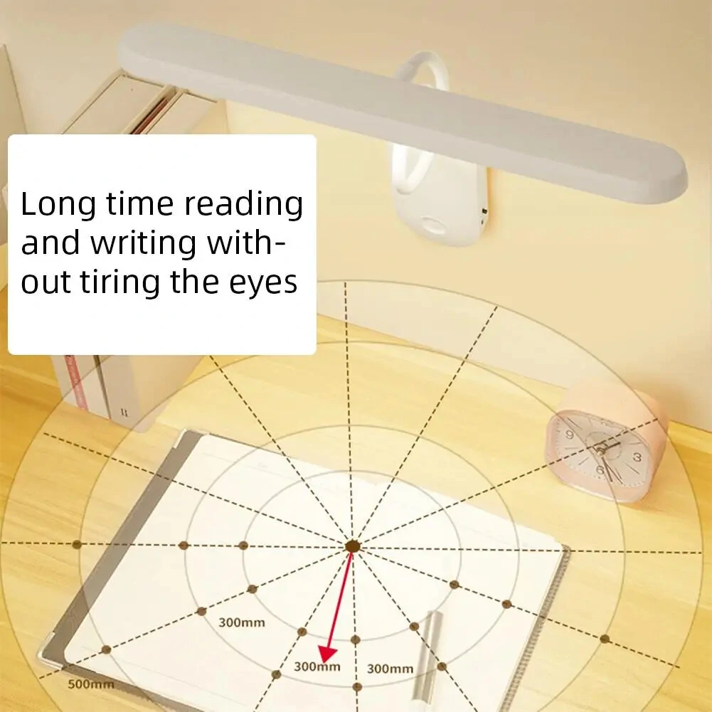 Portable Desk Lamp Reading Light 360 Degree Adjustable Dimming Eye Caring Bedroom Bedside Lamps LED Desk Lamp for Home Office — view 7