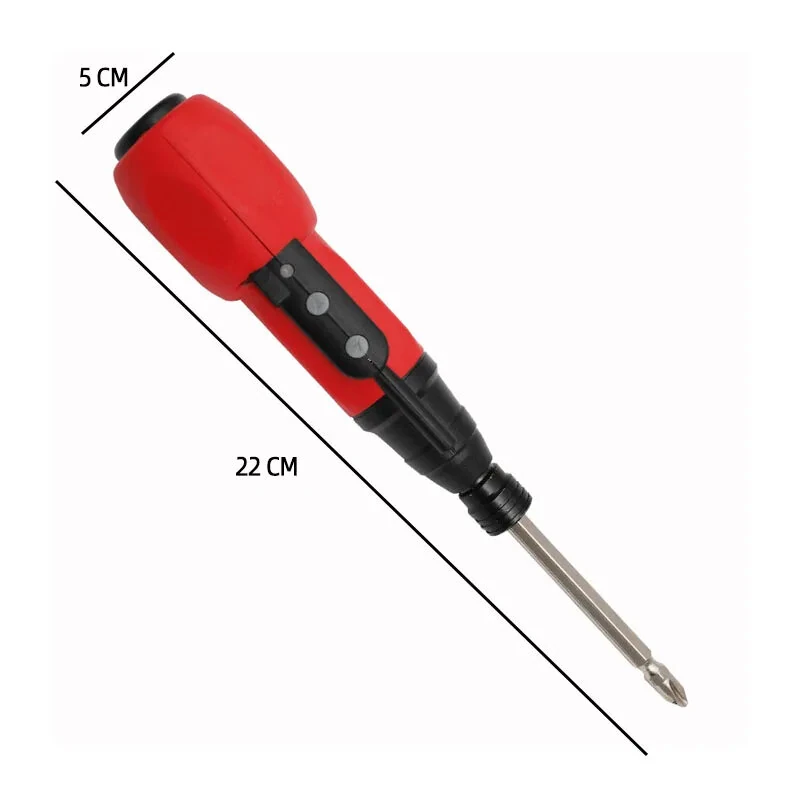 Portable Electric Screwdriver 3.6V 2/10Nm Torque Rechargeable Lithium Battery Compact Design Home DIY Tool Repair Kit Red — view 7