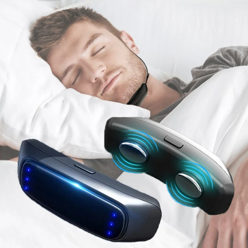 Portable Electric Smart Anti Snoring Device EMS Pulse Stop Snore Snoring Stop Sleep Apnea Aid — Pricio