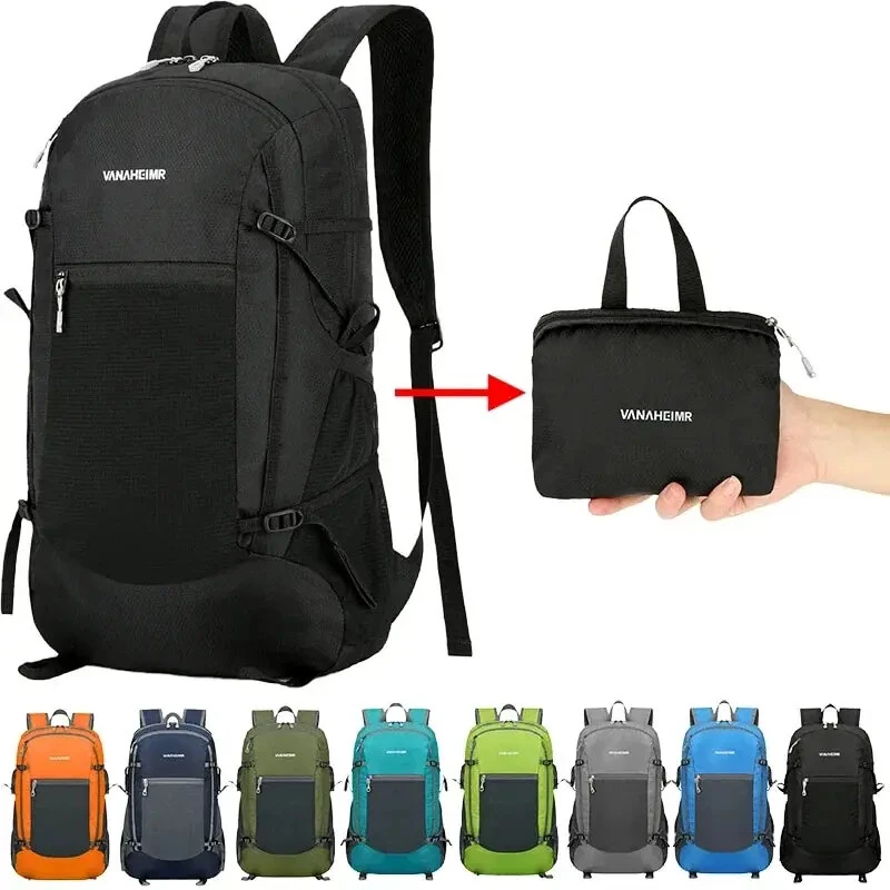 Portable Folding Waterproof Backpack Mountaineering Bag Ultralight Outdoor Climbing Cycling Travel Hiking Daypack — Pricio