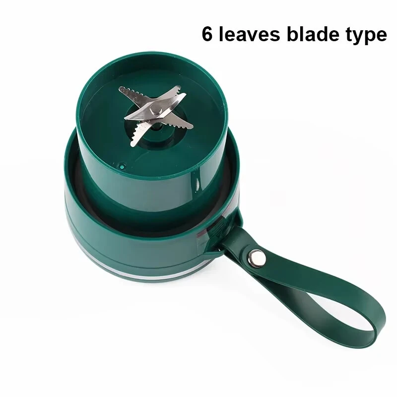 Portable Juicer 6 Blade Usb Rechargeable Wireless Mini Smoothie Blender Mixer Fruit Juice Maker Electric Juicer Machine Glass Cup — view 3