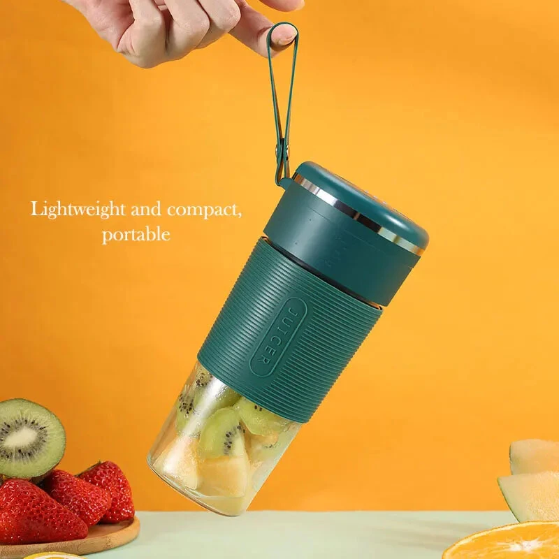 Portable Juicer 6 Blade Usb Rechargeable Wireless Mini Smoothie Blender Mixer Fruit Juice Maker Electric Juicer Machine Glass Cup — view 5