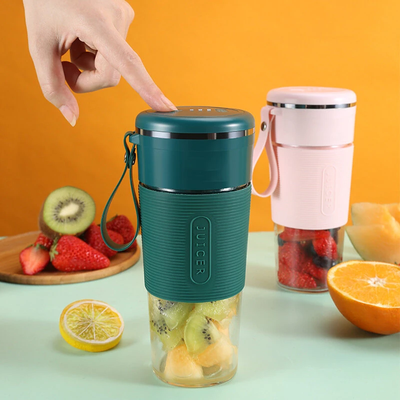 Portable Juicer 6 Blade Usb Rechargeable Wireless Mini Smoothie Blender Mixer Fruit Juice Maker Electric Juicer Machine Glass Cup — view 8