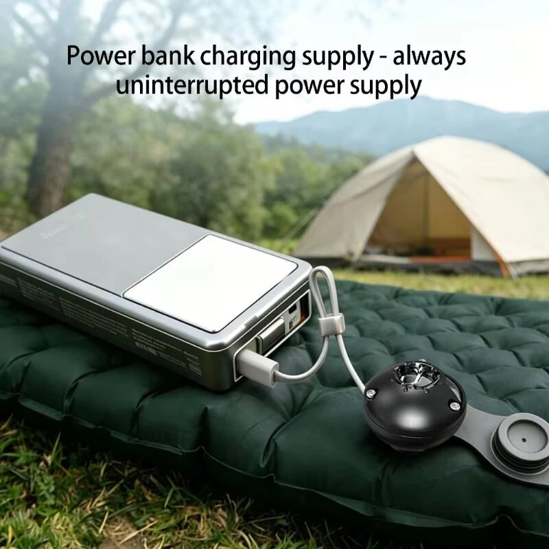 Portable Mini Air Pump Ultra-Light 3.5kPa Electric Inflator Deflator With 7 Nozzles For Camping Air Mattress Inflatables Vacuum Bags — view 4