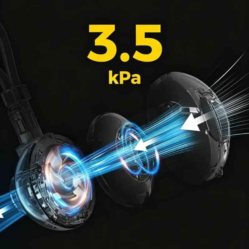 Portable Mini Air Pump Ultra-Light 3.5kPa Electric Inflator Deflator With 7 Nozzles For Camping Air Mattress Inflatables Vacuum Bags — view 6