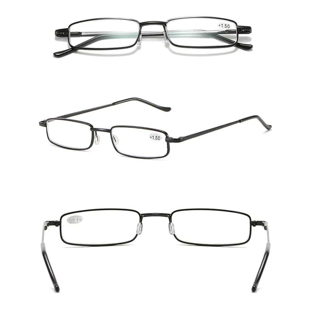 Portable Mini Lightweight Reading Glasses with Pen Tube Case Anti-blue Light Presbyopic Glasses Metal Case Women Men Eyeglasses +1.5-+3.5 — view 6