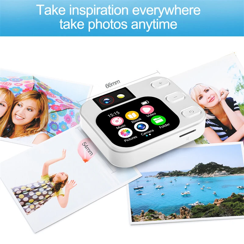 Portable MP3 Player with 180° Rotating Camera bluetooth Touch Screen Music Player Digital Camera Ebook Pocket Size Media Player — view 6