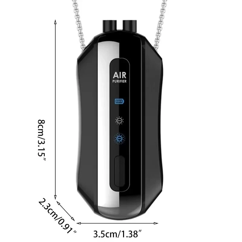 Portable Neck Hanging Air Purifier Air Freshener 700mAh Small Air Ionizer Air Filter Mini Dust Collector Remove Secondhand Smoke — view 7