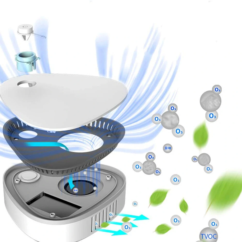 Portable Ozone Sterilizer for Air Purification and Odor Removal with 360-Degree Sterilization Perfect for Refrigerator Closet Car and More Includes USB Recharging Cable and 1800mAh Lithium Battery — view 2