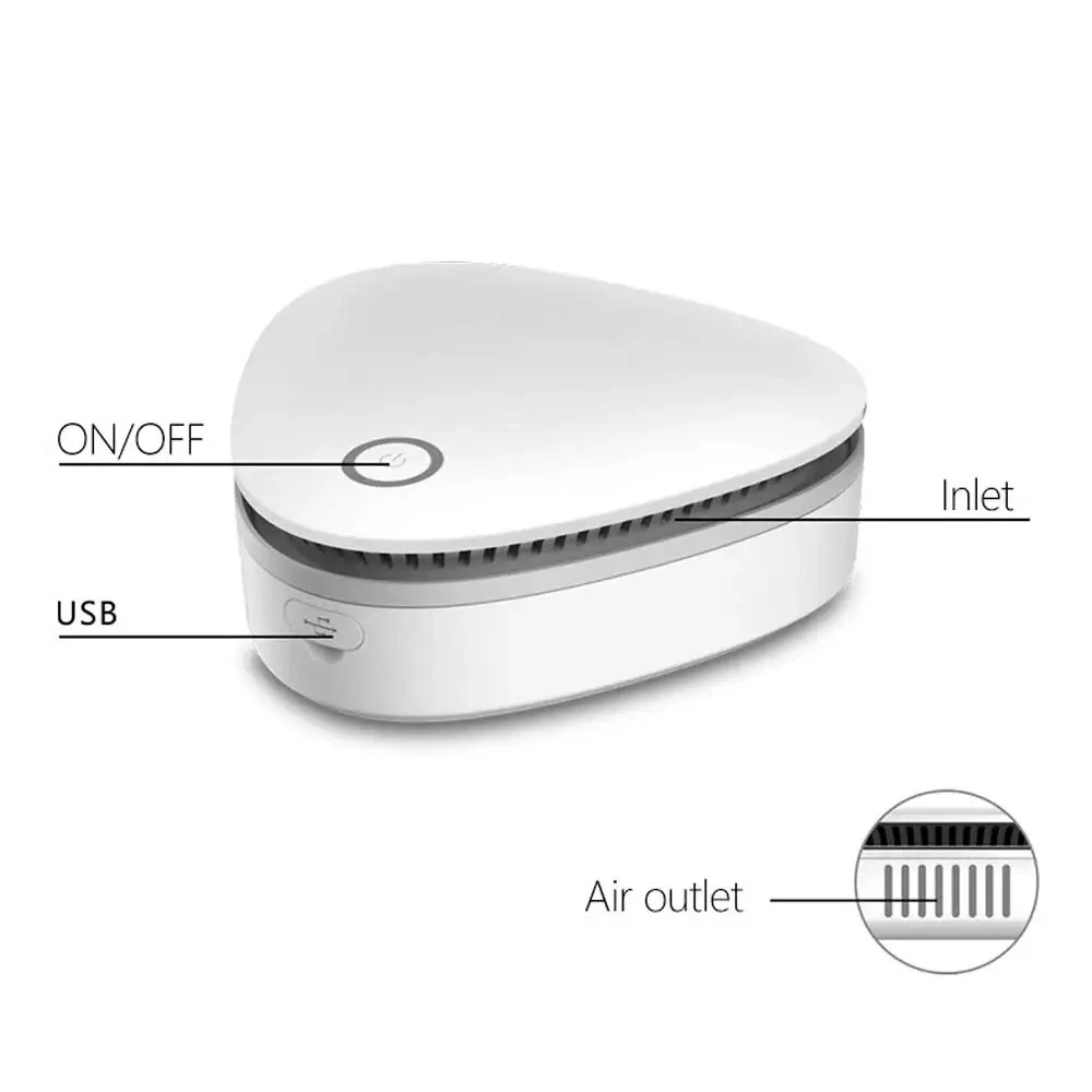Portable Ozone Sterilizer for Air Purification and Odor Removal with 360-Degree Sterilization Perfect for Refrigerator Closet Car and More Includes USB Recharging Cable and 1800mAh Lithium Battery — view 4