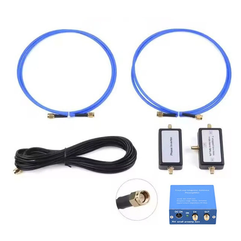 Portable Passive Magnetic Antenna Amplifier T-Shaped BALUN 10 kHz-30 MHz HF Up To 300 MHz VHF 250 mW SMA BNC Low Loss Wideband — image 1