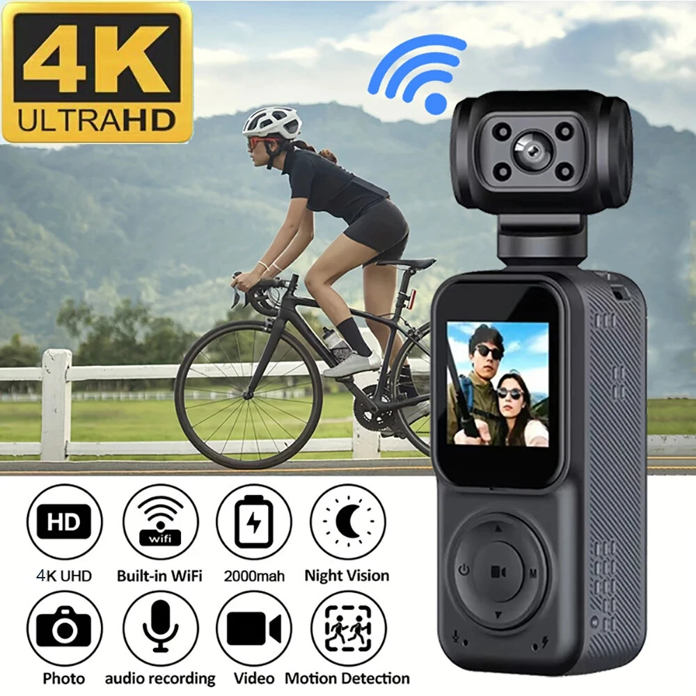 Portable Q5 Action Camera 4K High-Resolution 130° Wide-Angle Lens WiFi Connection 1.5Inch IPS Screen Display Night Vision Shooting Outdoor Cycling DV Recorder — view 3