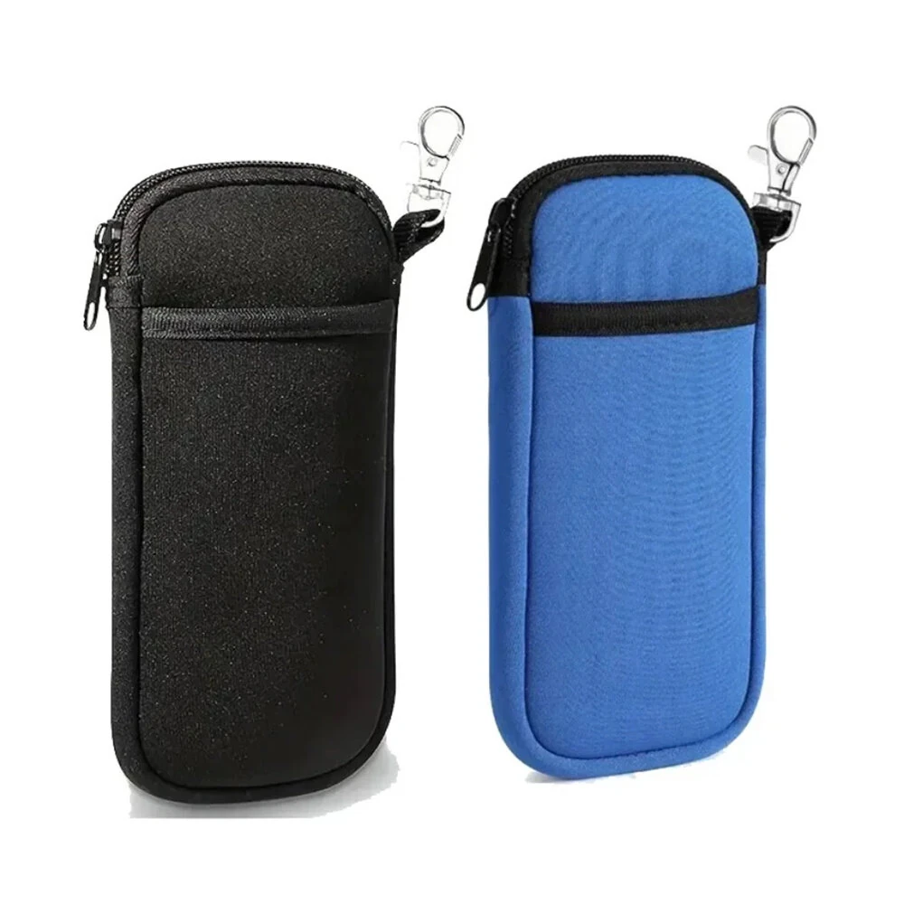 Portable Soft Zipper Glasses Bag with Buckle Lightweight Double Pockets Case can Store Mobile Phones, Headphones, Bank Cards Mini Storage Bag — view 10
