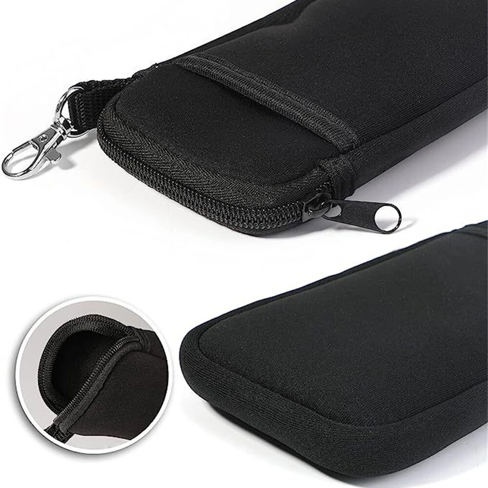 Portable Soft Zipper Glasses Bag with Buckle Lightweight Double Pockets Case can Store Mobile Phones, Headphones, Bank Cards Mini Storage Bag — view 5