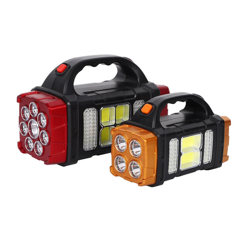 Portable Solar LED Flashlight With COB Work Lights USB Rechargeable Handheld Camping Light 4 Lighting Modes Outdoor Powerful Solar Torch Light — view 2