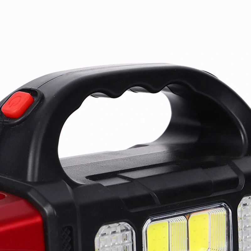 Portable Solar LED Flashlight With COB Work Lights USB Rechargeable Handheld Camping Light 4 Lighting Modes Outdoor Powerful Solar Torch Light — view 5