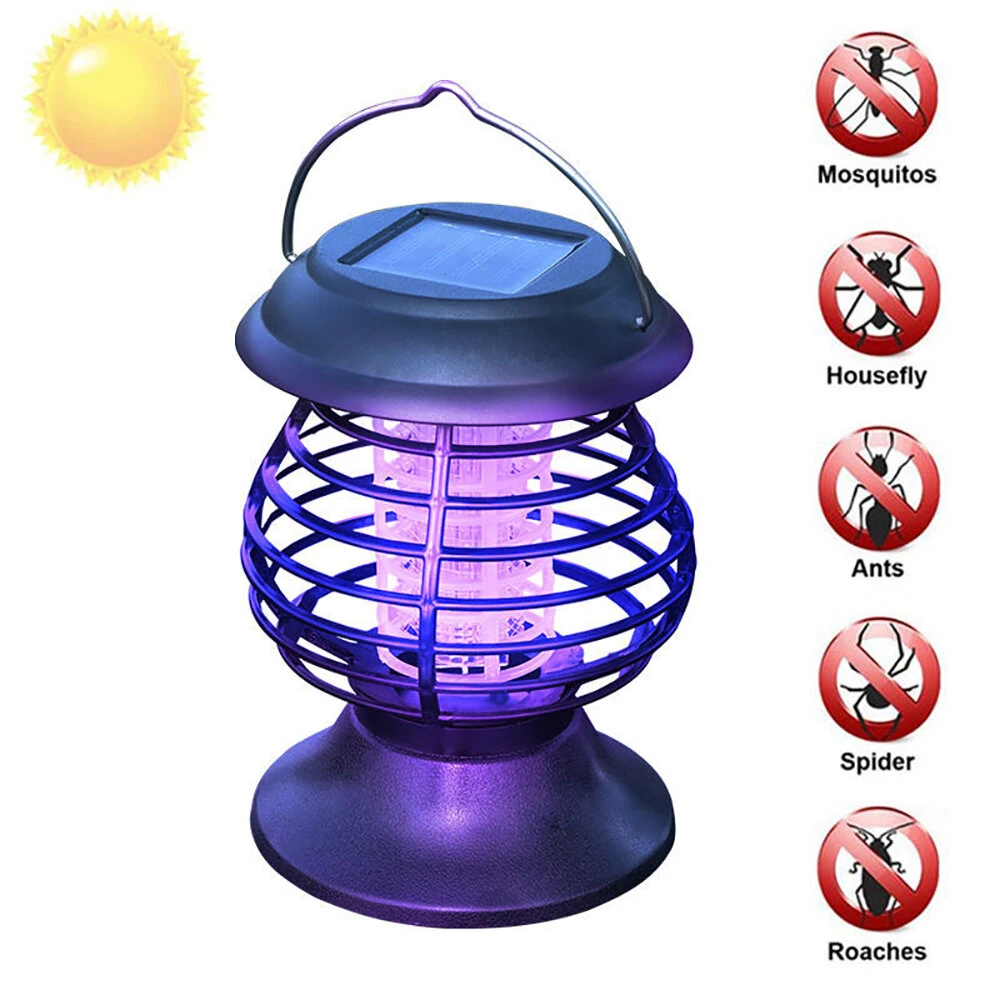 Portable Solar Powered Mosquito Killer Light Hanging Bug Zapper Fly Trap Lantern Mosquito Killer Mosquito Trap For Indoor Outdoor — view 2
