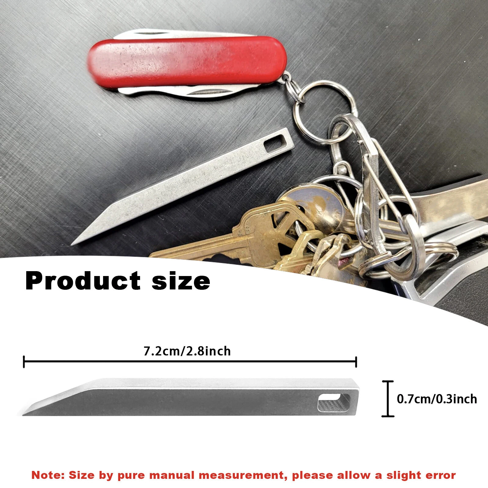 Portable Stainless Steel Pocket Knife Bottle Opener Multitool Compact Keychain Design Rust Resistant Outdoor and Everyday Carry Tool — view 4