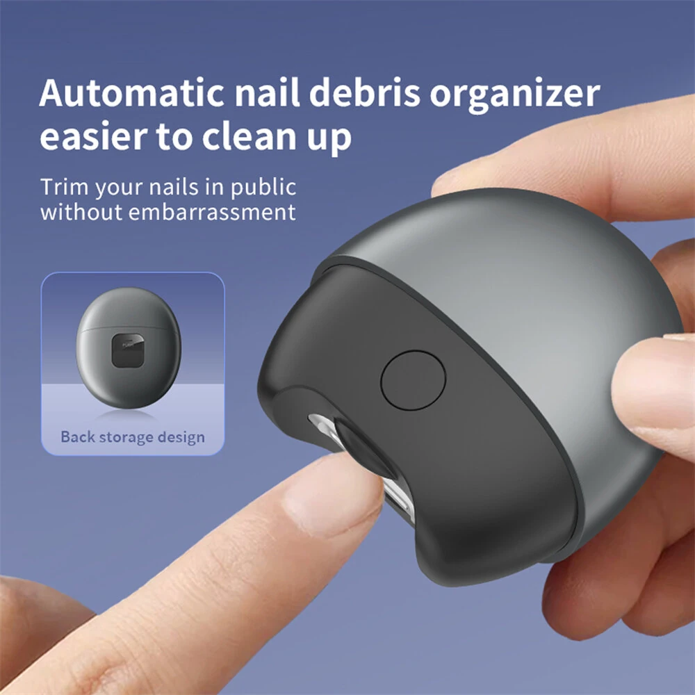 Portable USB Rechargeable Electric Nail Clippers M5 Safe Low Noise Type-C Charging for Home Travel Use — view 3